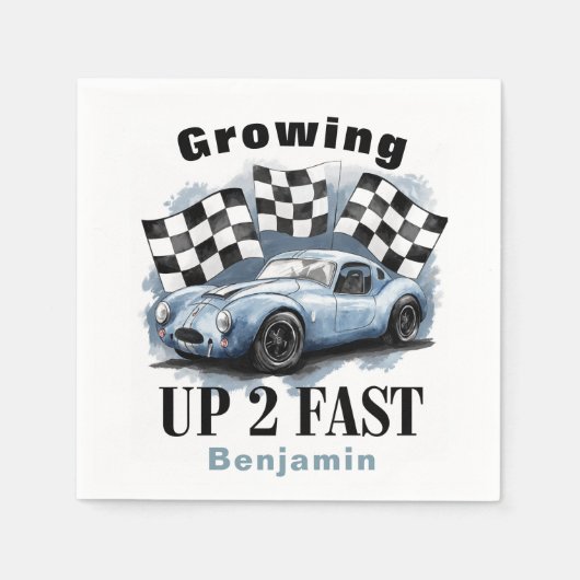 2 schnelle Geburtstagspartei individuell wachsen Serviette (Vorderseite)