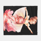 2 Schöne Ballerina Fleecedecke (Vorderseite (Horizontal))