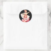 2 Schöne Ballerina Runder Aufkleber (Tasche)