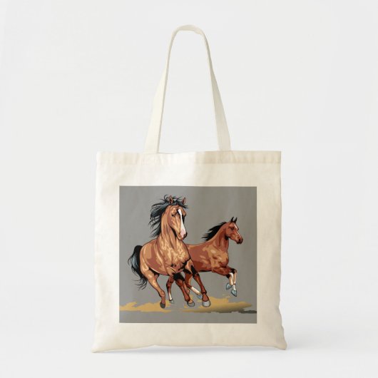 2 Schöne Pferde auf Tote Tasche (Vorne)