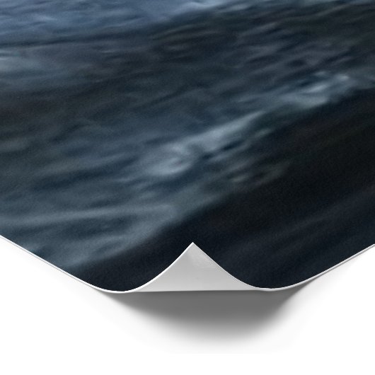 2 Schönes wildes Kastanienpferd im Fluss Poster (Ecke)