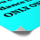 2 Schuhe oder kein Cyan Dance Studio Poster (Ecke)