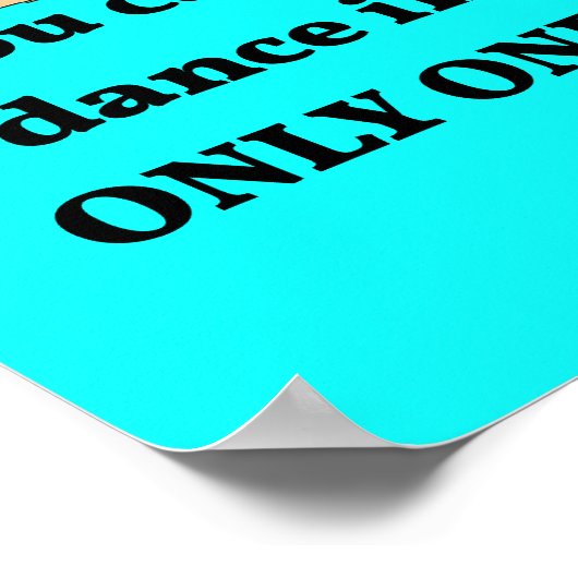 2 Schuhe oder kein Cyan Dance Studio Poster (Ecke)