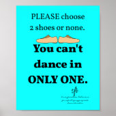 2 Schuhe oder kein Cyan Dance Studio Poster (Vorne)