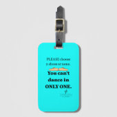 2 Schuhe oder kein Cyan Gepäckanhänger (Vorderseite Vertikal)