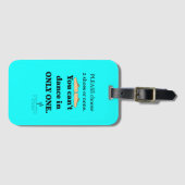 2 Schuhe oder kein Cyan Gepäckanhänger (Vorderseite (Horizontal))