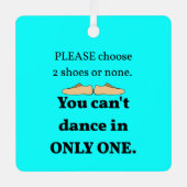 2 Schuhe oder kein Cyan Ornament Aus Metall (Vorderseite)