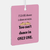 2 Schuhe oder kein helles Rosa Ornament Aus Metall (Vorderseite Rechts)