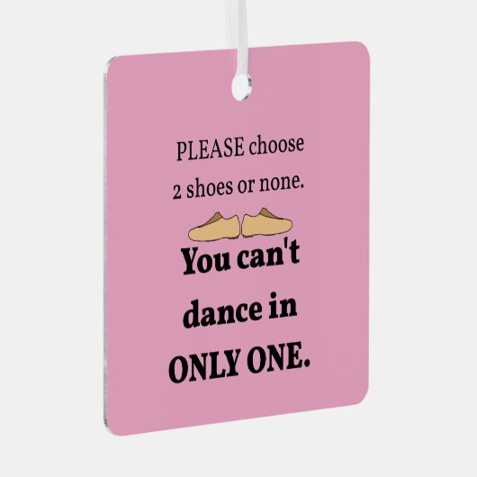 2 Schuhe oder kein helles Rosa Ornament Aus Metall (Vorderseite Rechts)