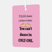 2 Schuhe oder kein helles Rosa Ornament Aus Metall (Vorderseite links)