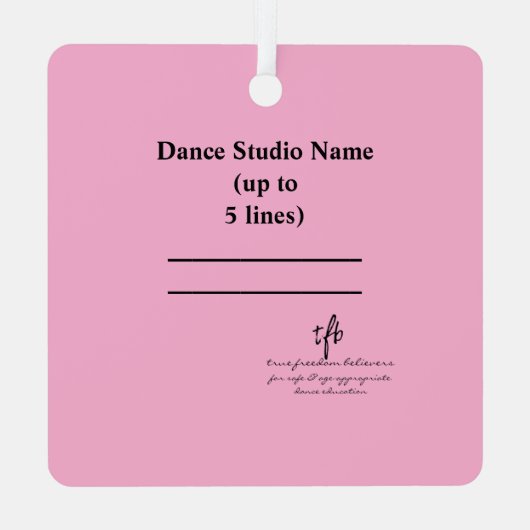 2 Schuhe oder kein helles Rosa Ornament Aus Metall (Rückseite)