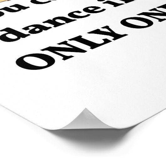 2 Schuhe oder kein weißes Tanzstudio Poster (Ecke)