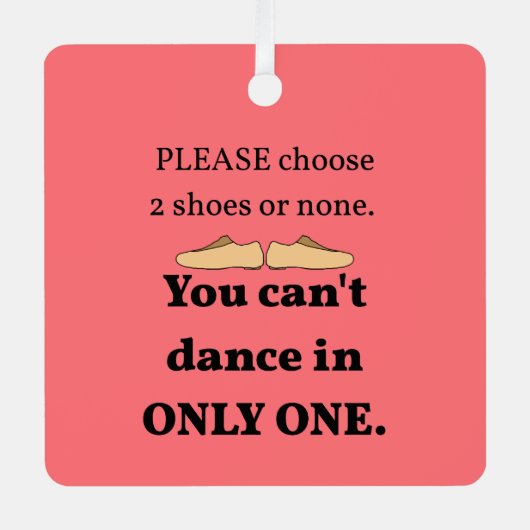 2 Schuhe oder keine Pazifiklachse Ornament Aus Metall (Vorderseite)