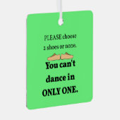 2 Schuhe oder Keine Weihnachtsgrün Ornament Aus Metall (Vorderseite Rechts)