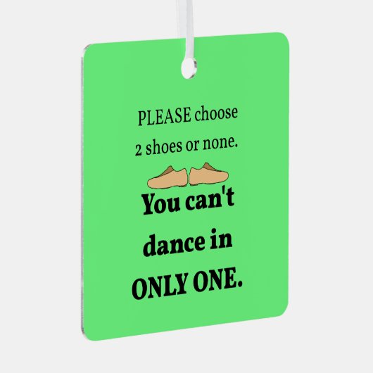 2 Schuhe oder Keine Weihnachtsgrün Ornament Aus Metall (Vorderseite Rechts)