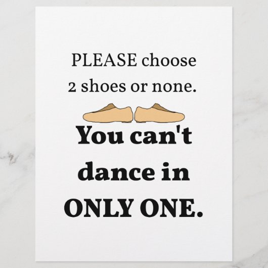 2 Schuhe oder keine weißen Flyer (Vorne)