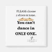 2 Schuhe oder keine weißen Magnet (Vorne)