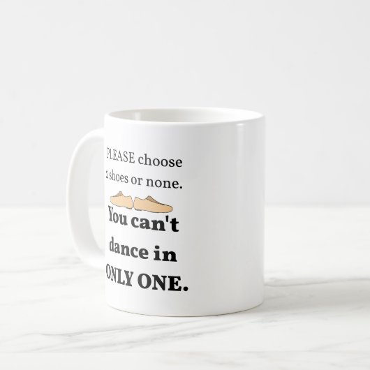 2 Schuhe oder keine weißen Pers. Kaffeetasse (Vorderseite Links)