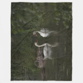 2 Schwäne Fleecedecke (Vorderseite)