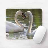 2 Schwäne im Wasser Mousepad (Mit Mouse)
