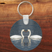 2 Schwäne Schlüsselanhänger (Vorderseite)
