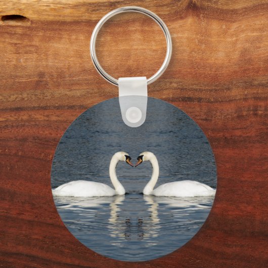 2 Schwäne Schlüsselanhänger (Vorderseite)