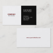 2 Schwarz Visitenkarte (Vorne/Hinten)