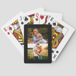 2 Schwarze Border Playing Cards in Fotovorlage Spielkarten
