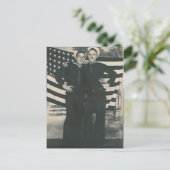 2 Segler vor der Flagge Postkarte (Stehend Vorderseite)