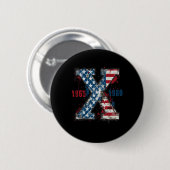 (2 Seite)4. Juli Trump American Flag USA Button (Vorne & Hinten)