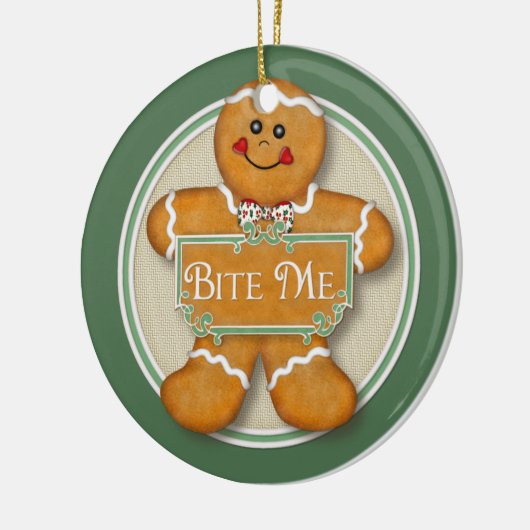 2 Seite - Bite Me Gingerbread Man Ornament (Links)