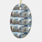 2 Seite Druckverzierungs-Boston-Parabolantenne Keramik Ornament (Links)