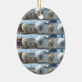 2 Seite Druckverzierungs-Boston-Parabolantenne Keramik Ornament (Hinten)