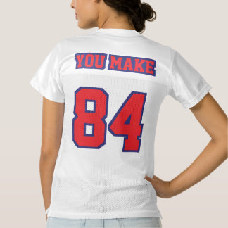 2 Seite RED NAVY BLUE WHITE Womens Sport Jersey