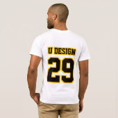 2 SEITE WEISSE GOLD Bella Leinwand T-Shirt Mens (Schwarz voll)