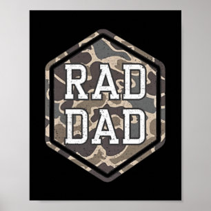 2 Seiten Camo Rad Dad Retro-Tarnung Daddy Poster