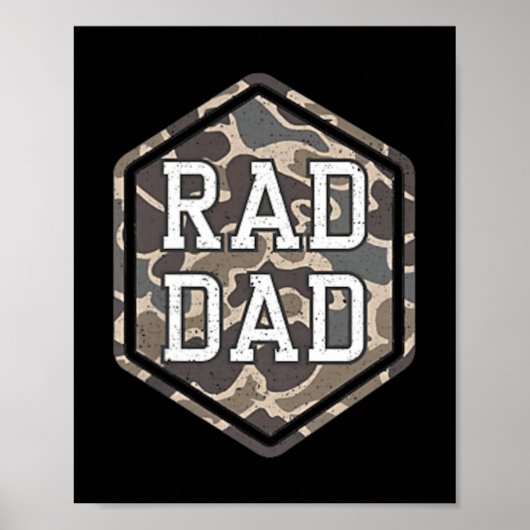 2 Seiten Camo Rad Dad Retro-Tarnung Daddy Poster (Vorne)