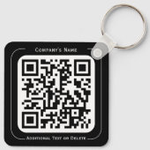 2 Seiten Ihr Logo + QR-Code Einfache Geschäftsstel Schlüsselanhänger (Rückseite)