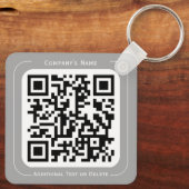 2 Seiten Ihr Logo + QR-Code Einfache Geschäftsstel Schlüsselanhänger (Rückseite)