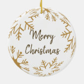 2 Seiten Logo & Frohe Weihnachts Gold Business Bal Keramik Ornament (Hinten)