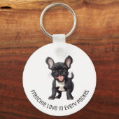 2 Seiten mit benutzerdefiniertem Text, französisch Schlüsselanhänger (Rückseite)