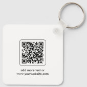 2 Seiten QR-Code Logo Text Branded Schlüsselanhänger (Rückseite)