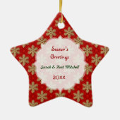 2 Seiten - Schneeflocken Foto Ornament (Hinten)