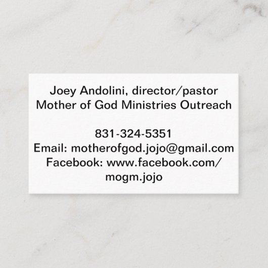 2 Seiten Visitenkarten Visitenkarte (Vorderseite)