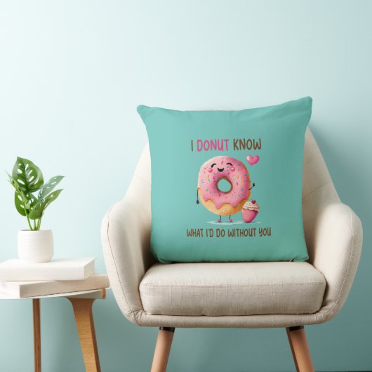 2-seitig Personalisiertes Niedliches Donut-Kissen Kissen (Stuhl )