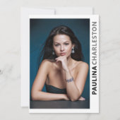 2-seitige 5-Foto-Modell-Akteur Pro-12x18-Vorlage Einladung (Vorderseite)