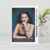 2-seitige 5-Foto-Modell-Akteur Pro-12x18-Vorlage Einladung (Stehend Vorderseite)