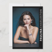 2-seitige 5-Foto-Modell-Akteur Pro-12x18-Vorlage Einladung (Vorderseite)