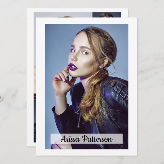 2-seitige 5-Foto-Modellschauspieler 5.12x18.5-Comp Einladung (Vorne/Hinten)