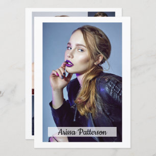 2-seitige 5-Foto-Modellschauspieler 5.12x18.5-Comp Einladung